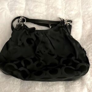 Black coach shoulder bag